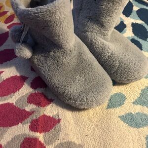 Plush Kids Footie Booties - Grey
